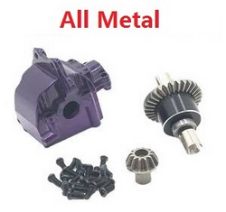 Wltoys 144011 XKS WL Tech XK upgrade to all metal differential mechanism with dirving gear and wave box Purple