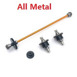 Wltoys 144011 XKS WL Tech XK upgrade to metal differential mechanism and central dirve shaft module and motor gear Gold