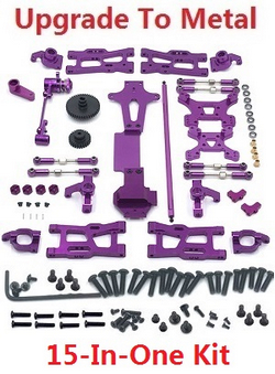 Wltoys 144011 XKS WL Tech XK upgrade to metal accessories group 15-In-One kit Purple