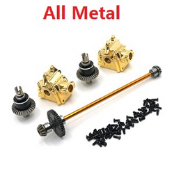 Wltoys 144011 XKS WL Tech XK upgrade to metal differential mechanism and central dirve shaft module and wave box Gold