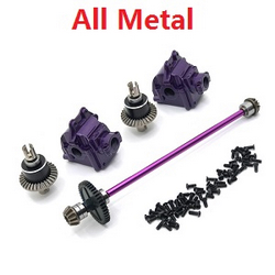Wltoys 144011 XKS WL Tech XK upgrade to metal differential mechanism and central dirve shaft module and wave box Purple