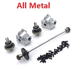 Wltoys 144011 XKS WL Tech XK upgrade to metal differential mechanism and central dirve shaft module and wave box Silver