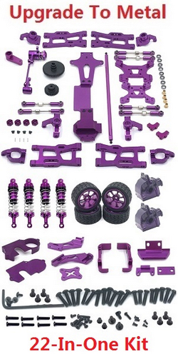 Wltoys 144011 XKS WL Tech XK upgrade to metal accessories group 22-In-One kit Purple