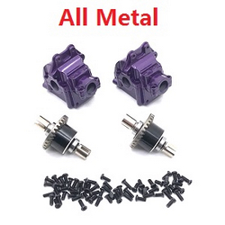Wltoys 144011 XKS WL Tech XK upgrade to metal wave box and differential mechanism set Purple