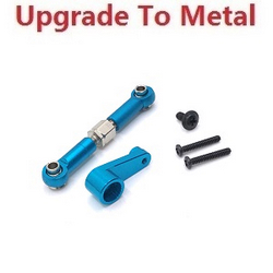 Wltoys 144011 XKS WL Tech XK upgrade to metal SERVO arm and connect rod Blue