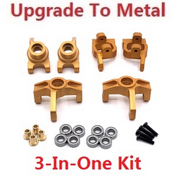 Wltoys 144011 XKS WL Tech XK upgrade to metal accessories group 3-In-One kit Gold