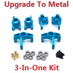 Wltoys 144011 XKS WL Tech XK upgrade to metal accessories group 3-In-One kit Blue
