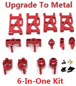 Wltoys 144011 XKS WL Tech XK upgrade to metal accessories group 6-In-One kit Red