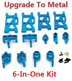 Wltoys 144011 XKS WL Tech XK upgrade to metal accessories group 6-In-One kit Blue