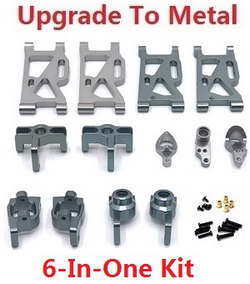 Wltoys 144011 XKS WL Tech XK upgrade to metal accessories group 6-In-One kit Titanium color