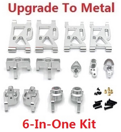 Wltoys 144011 XKS WL Tech XK upgrade to metal accessories group 6-In-One kit Silver
