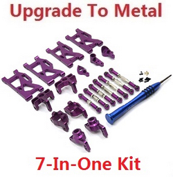 Wltoys 144011 XKS WL Tech XK upgrade to metal accessories group 7-In-One kit Purple