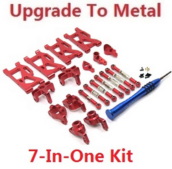 Wltoys 144011 XKS WL Tech XK upgrade to metal accessories group 7-In-One kit Red