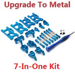 Wltoys 144011 XKS WL Tech XK upgrade to metal accessories group 7-In-One kit Blue