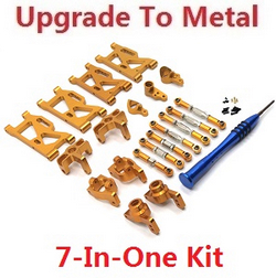 Wltoys 144011 XKS WL Tech XK upgrade to metal accessories group 7-In-One kit Gold