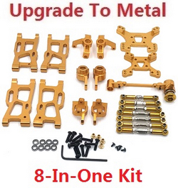 Wltoys 144011 XKS WL Tech XK upgrade to metal accessories group 8-In-One kit Gold