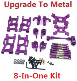 Wltoys 144011 XKS WL Tech XK upgrade to metal accessories group 8-In-One kit Purple