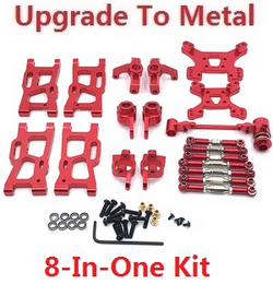 Wltoys 144011 XKS WL Tech XK upgrade to metal accessories group 8-In-One kit Red