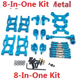 Wltoys 144011 XKS WL Tech XK upgrade to metal accessories group 8-In-One kit Blue