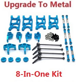 Wltoys 144011 XKS WL Tech XK upgrade to metal accessories group 8-In-One kit Blue