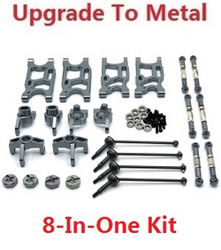 Wltoys 144011 XKS WL Tech XK upgrade to metal accessories group 8-In-One kit Titanium color