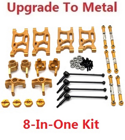 Wltoys 144011 XKS WL Tech XK upgrade to metal accessories group 8-In-One kit Gold