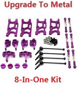 Wltoys 144011 XKS WL Tech XK upgrade to metal accessories group 8-In-One kit Purple