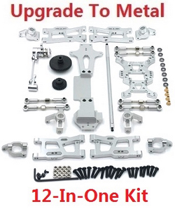 Wltoys 144011 XKS WL Tech XK upgrade to metal accessories group 12-In-One kit Silver