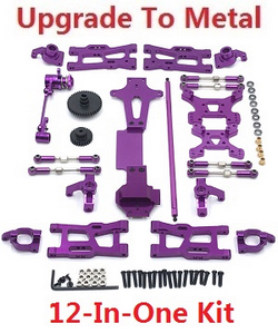 Wltoys 144011 XKS WL Tech XK upgrade to metal accessories group 12-In-One kit Purple