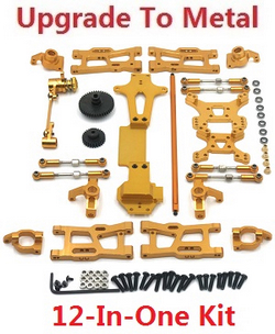Wltoys 144011 XKS WL Tech XK upgrade to metal accessories group 12-In-One kit Gold