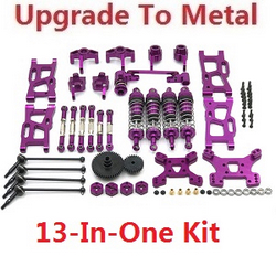 Wltoys 144011 XKS WL Tech XK upgrade to metal accessories group 13-In-One kit Purple