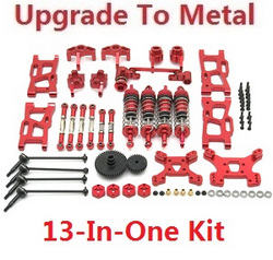 Wltoys 144011 XKS WL Tech XK upgrade to metal accessories group 13-In-One kit Red