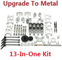 Wltoys 144011 XKS WL Tech XK upgrade to metal accessories group 13-In-One kit Silver