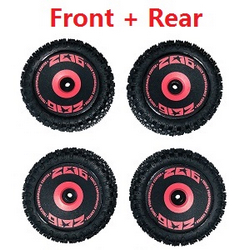 Wltoys 144011 XKS WL Tech XK front and rear tires set Red