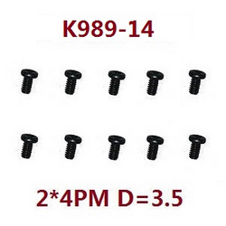 Wltoys 2428 XKS WL XK 2428 screws set 2*4pm K989-14