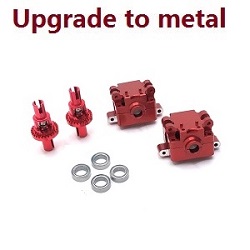 Shcong Wltoys K969 K979 K989 K999 P929 P939 RC Car accessories list spare parts wave box + differential mechanism + bearings (Metal Red) - Click Image to Close