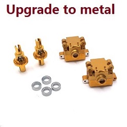 Shcong Wltoys K969 K979 K989 K999 P929 P939 RC Car accessories list spare parts wave box + differential mechanism + bearings (Metal Gold) - Click Image to Close