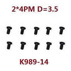 Wltoys 284161 Wltoys 284010 screws set 2*4pm d=3.5 k989-14