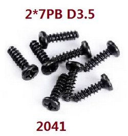 Wltoys 284161 Wltoys 284010 screws set 2*7pb d3.5 2041