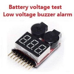 Hisky HCP80 FBL80 MCPX Lipo battery voltage tester low voltage buzzer alarm (1-8s)
