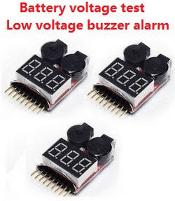 Hisky HCP80 FBL80 MCPX Lipo battery voltage tester low voltage buzzer alarm (1-8s) 3pcs