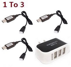 Wltoys XK WL911-A 3 USB charger adapter with 3*USB wire set