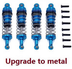 Wltoys 124010 XKS WL Tech XK 124010 upgrade to metal front and rear shock absorber Blue