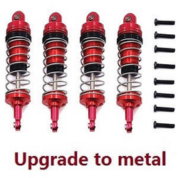 Wltoys 124010 XKS WL Tech XK 124010 upgrade to metal front and rear shock absorber Red