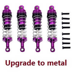 Wltoys 124010 XKS WL Tech XK 124010 upgrade to metal front and rear shock absorber Purple
