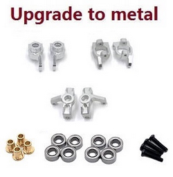 Wltoys WL XK XKS 124008 upgrade to metal parts group 3-In-One kit (Silver)