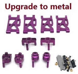 Wltoys WL XK XKS 124008 upgrade to metal parts group 5-In-One kit (Purple)