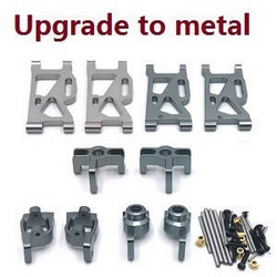 Wltoys WL XK XKS 124008 upgrade to metal parts group 5-In-One kit (Titanium color)