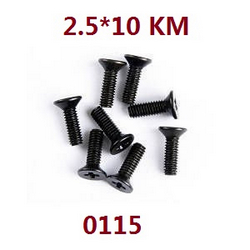 Wltoys 124010 XKS WL Tech XK 124010 2.5*10km flat head machine tooth screws