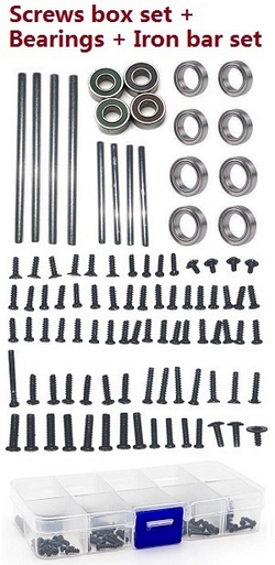 Wltoys WL XK XKS 124008 optical axis iron bar and bearings set + screws box set